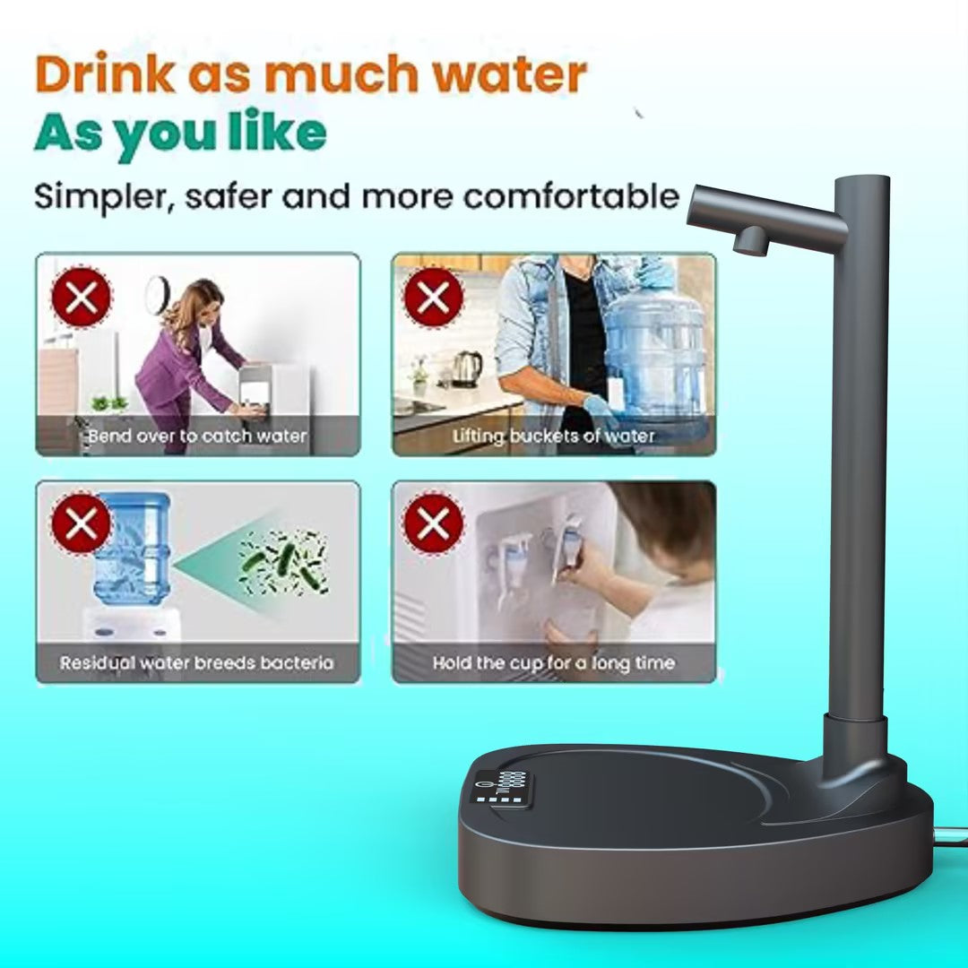 Added Extension Tupe Water Dispenser Automatic Water Bottle Desktop Rechargeable Water Dispenser With Stand