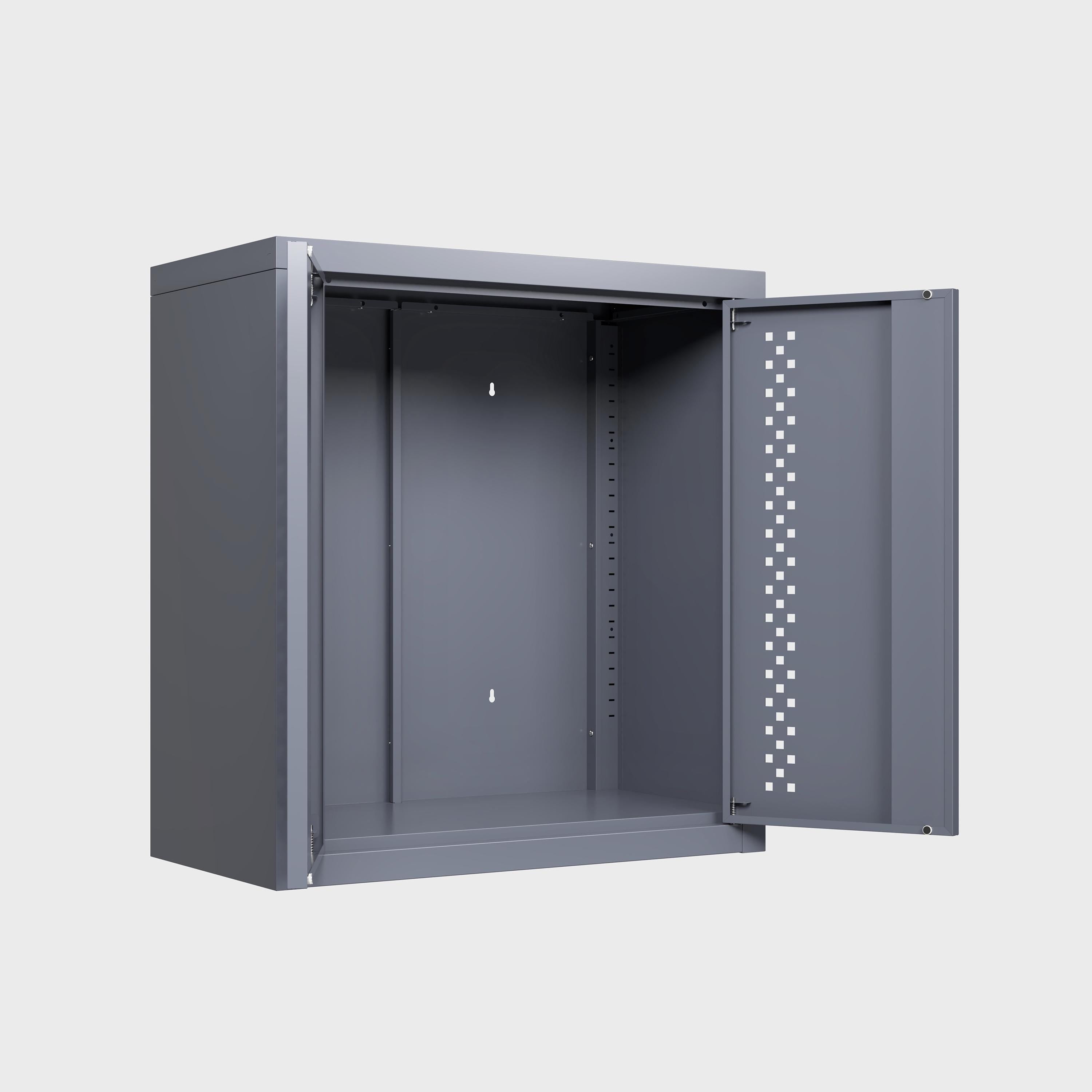 Metal Wall-Mounted Garage Cabinet | Floating Tool Storage, Gray