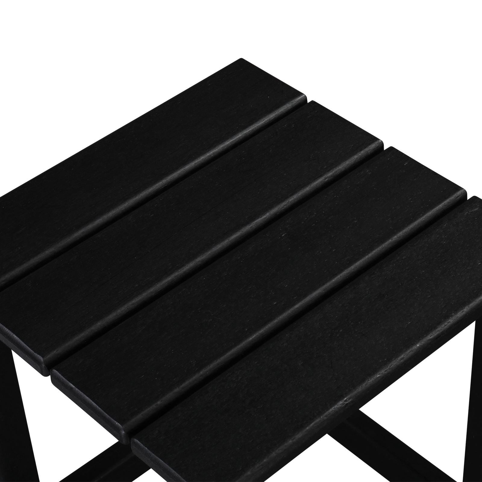 36×36×47cm HDPE Side Table | Black Single Layer Square Table, Bedroom, Living Room, Office, Guest Room, Bathroom, Modern Design
