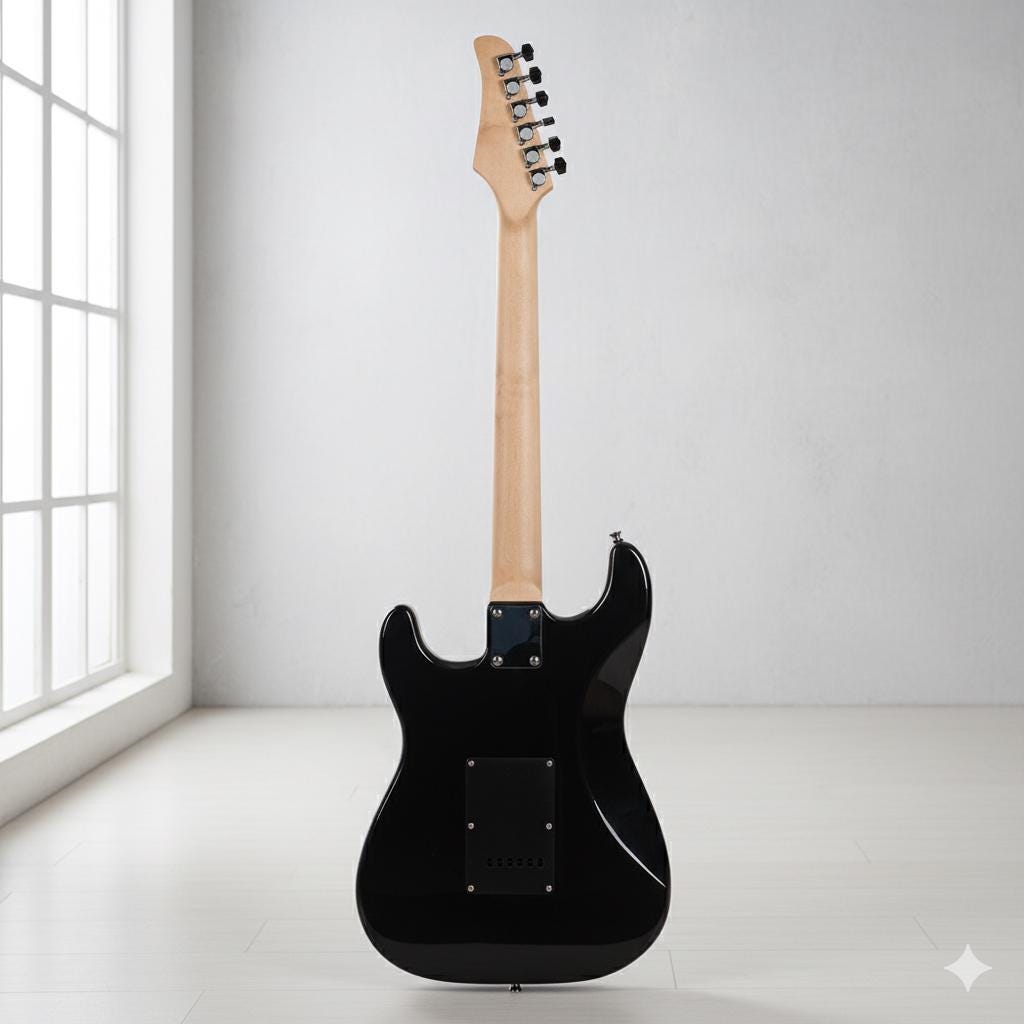 Electric Guitar Kit, Black Pickguard, Basswood, 20W Speaker